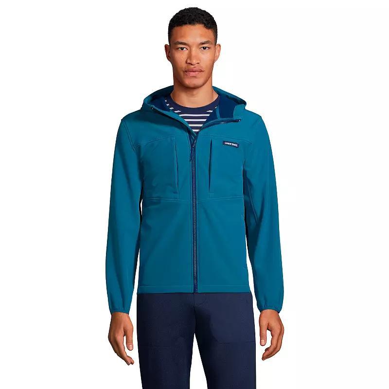 Mens Lands End Softshell Hooded Jacket Product Image