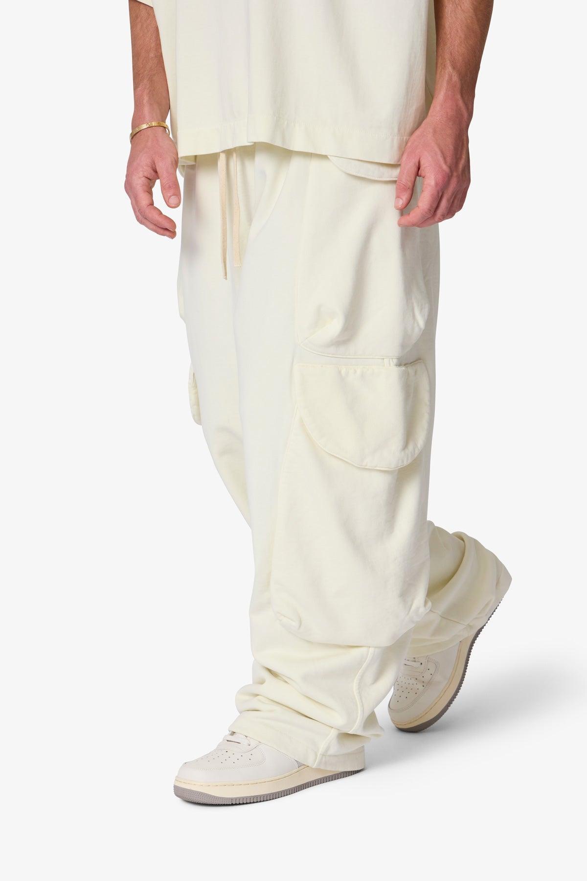 Side Cargo Pocket Sweatpants - Off White Product Image