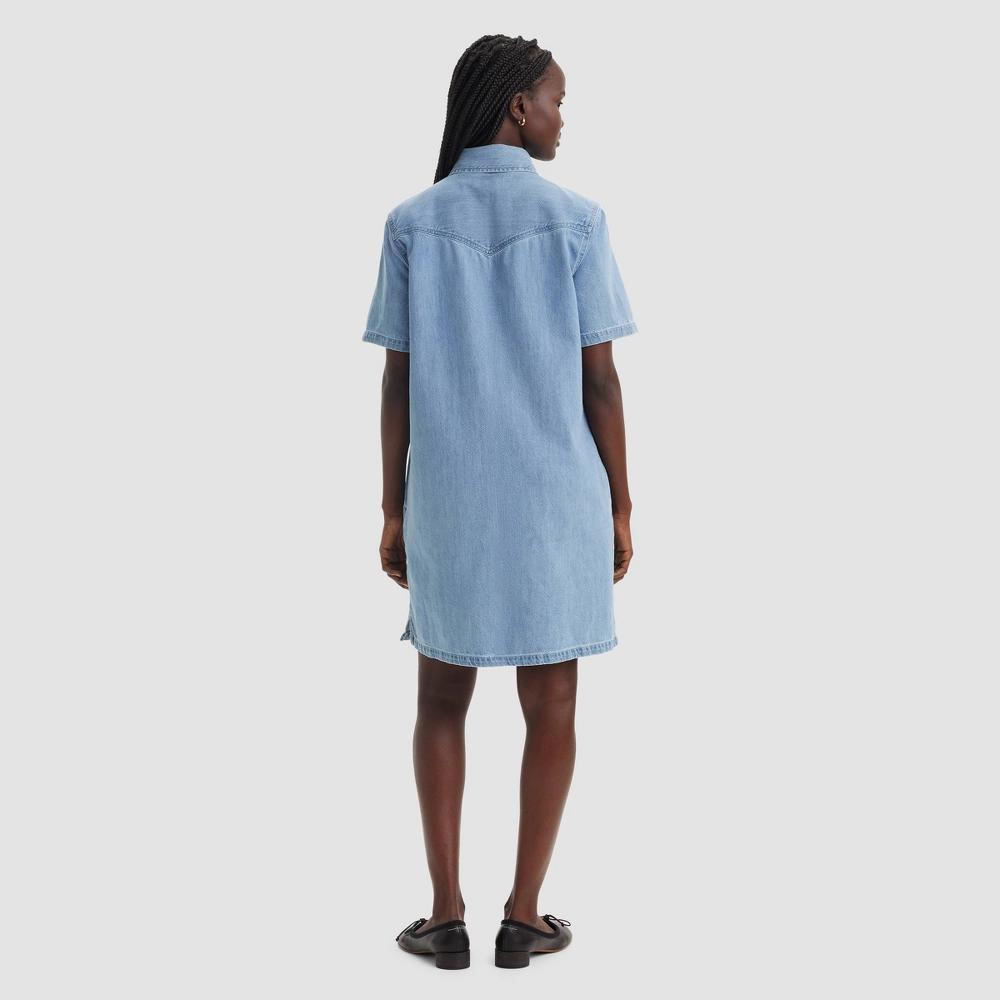 Levi's® Women's Short Sleeve Louisa Denim Dress - Twisted Words XL Product Image