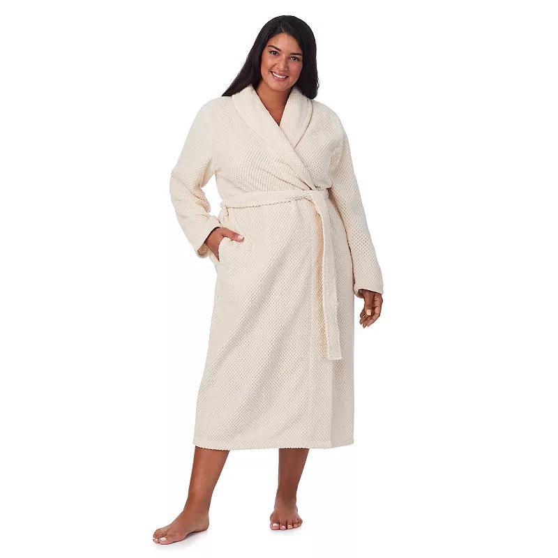 Plus Size Stan Herman Dimple Plush Wrap Robe, Womens Product Image