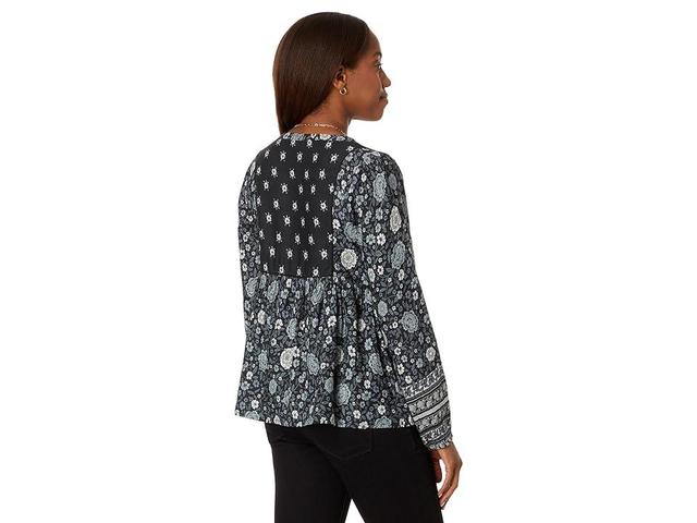 Lucky Brand Long Sleeve Peasant Blouse (Pavement ) Women's Blouse Product Image