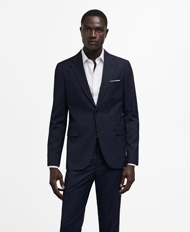 Stretch fabric slim-fit suit blazer - Men | MANGO USA Product Image