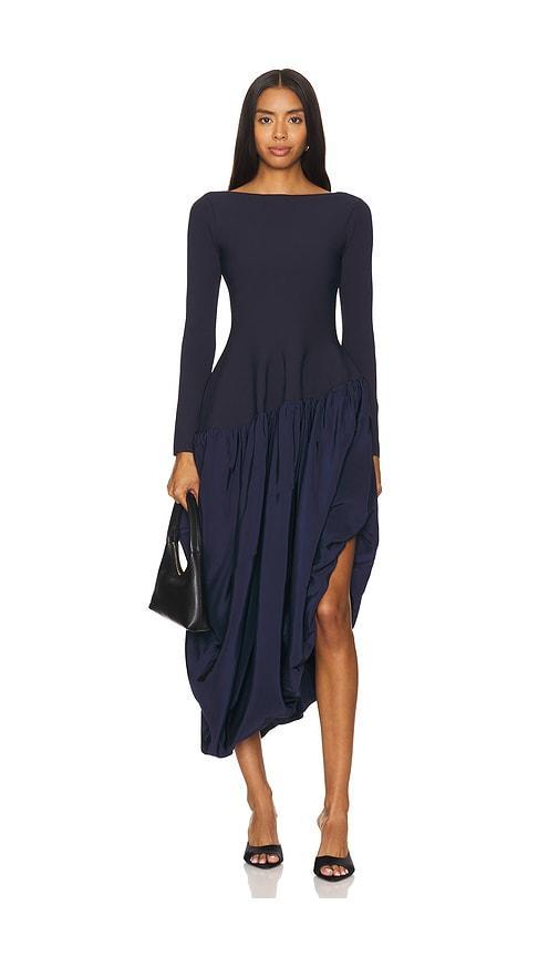 Angela Longsleeve Combo Midi Dress Product Image