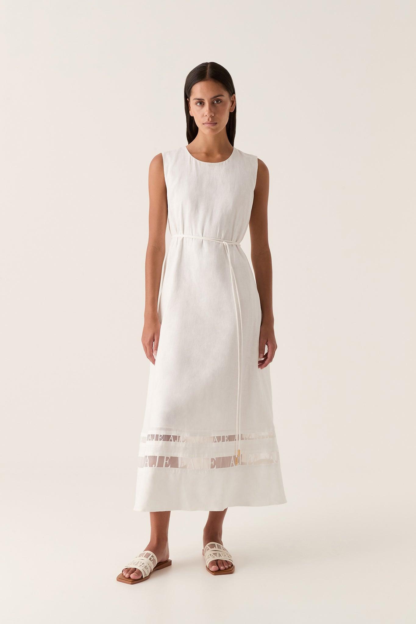 Reframe Logo Trim Midi Dress Product Image