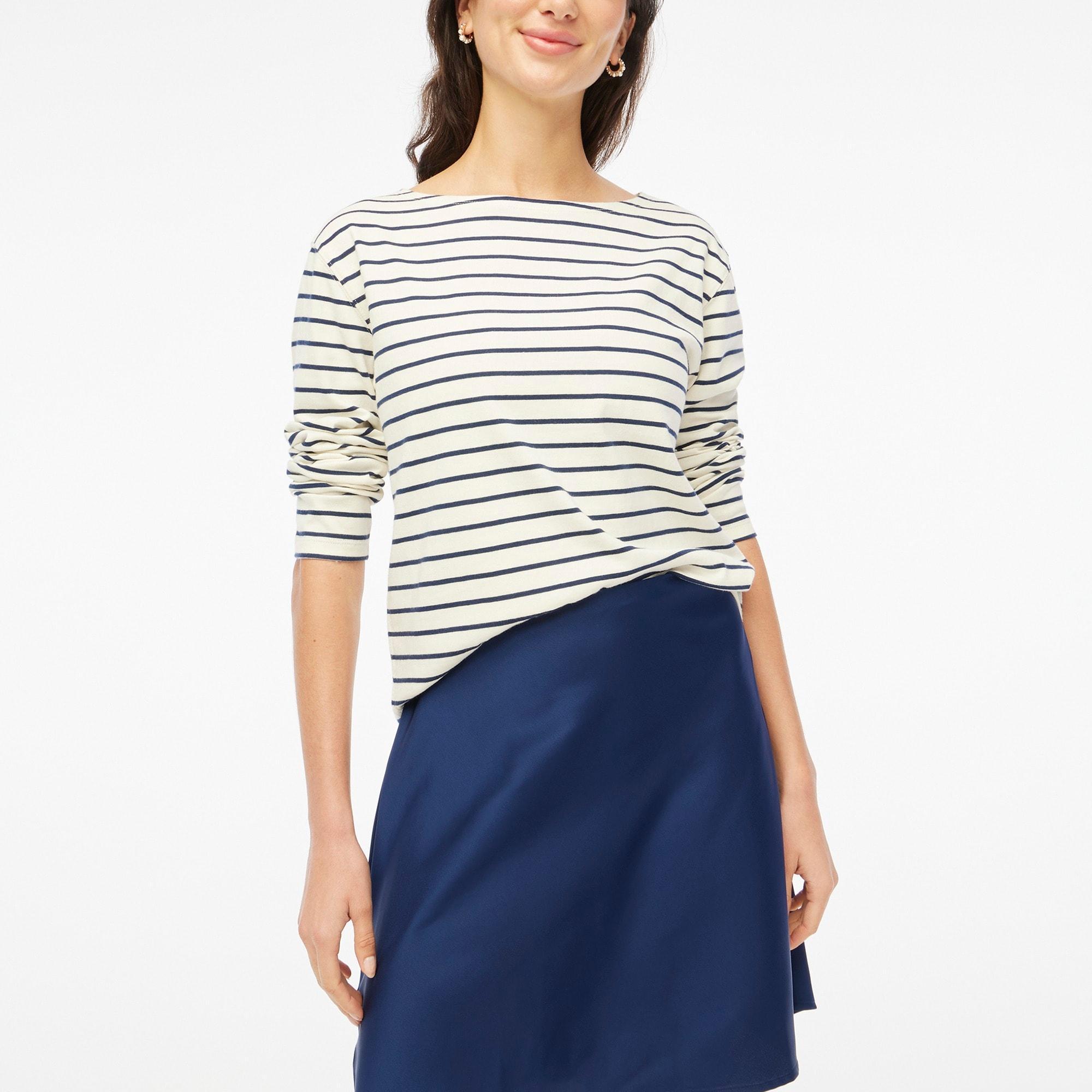 Striped boatneck tee Product Image