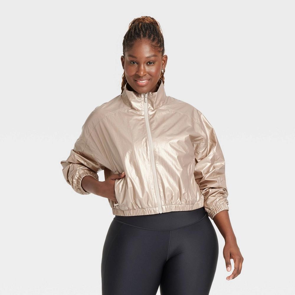 Womens Lightweight Windbreaker - All In Motion Gold M Product Image