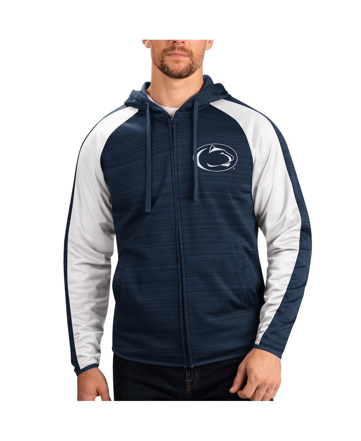 Mens G-III Sports by Carl Banks Penn State Nittany Lions Neutral Zone Raglan Full-Zip Track Jacket Hoodie Blue Product Image