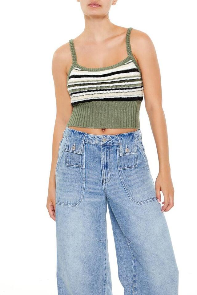 Striped Sweater-Knit Cami | Forever 21 Product Image