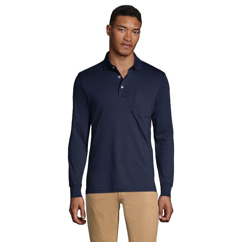 Mens Lands End Classic-Fit Super Soft Supima Pocket Polo Product Image