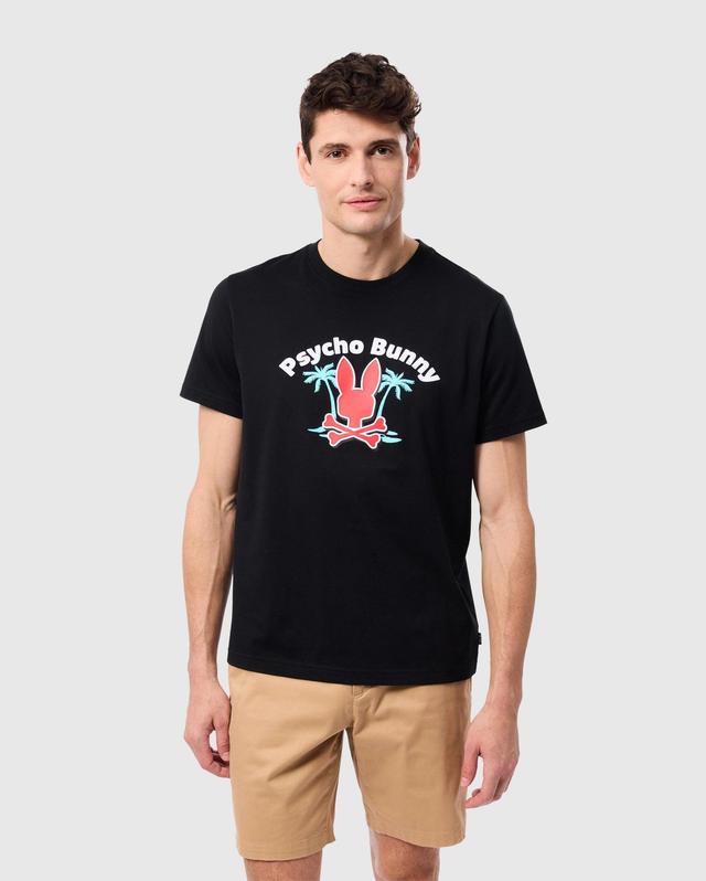 Psycho Bunny Men's Boston Graphic Tee 001 BLACK Product Image