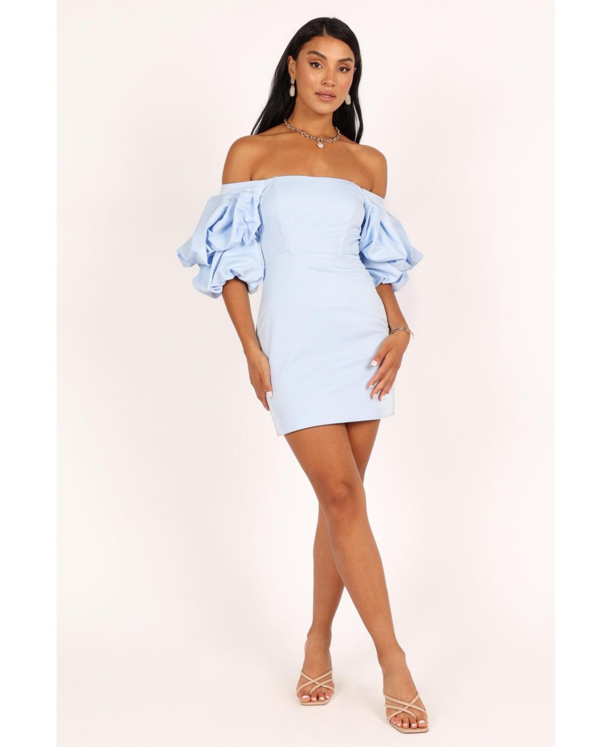 Petal & Pup Fern Off the Shoulder Puff Sleeve Minidress Product Image