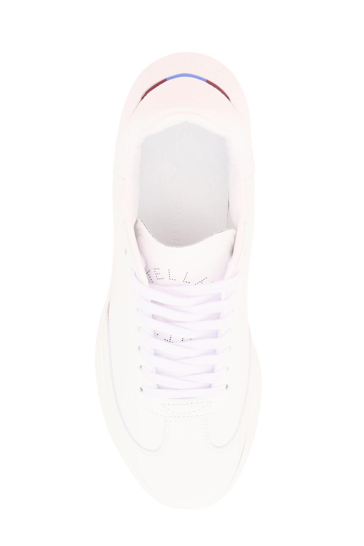 STELLA MCCARTNEY Loop Logo-embossed Vegetarian Leather Sneakers In White Product Image