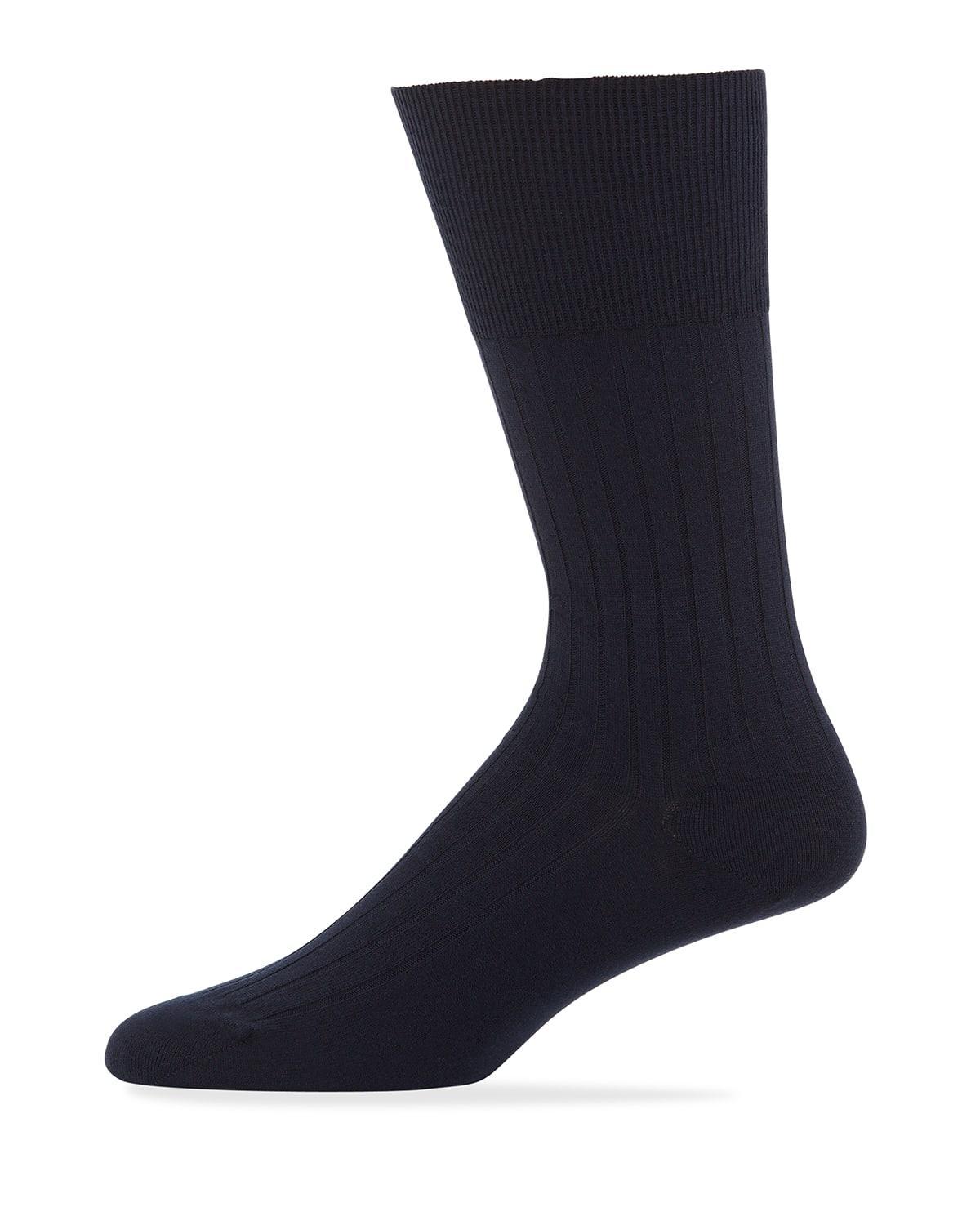 Rib-Knit Cotton Socks Product Image