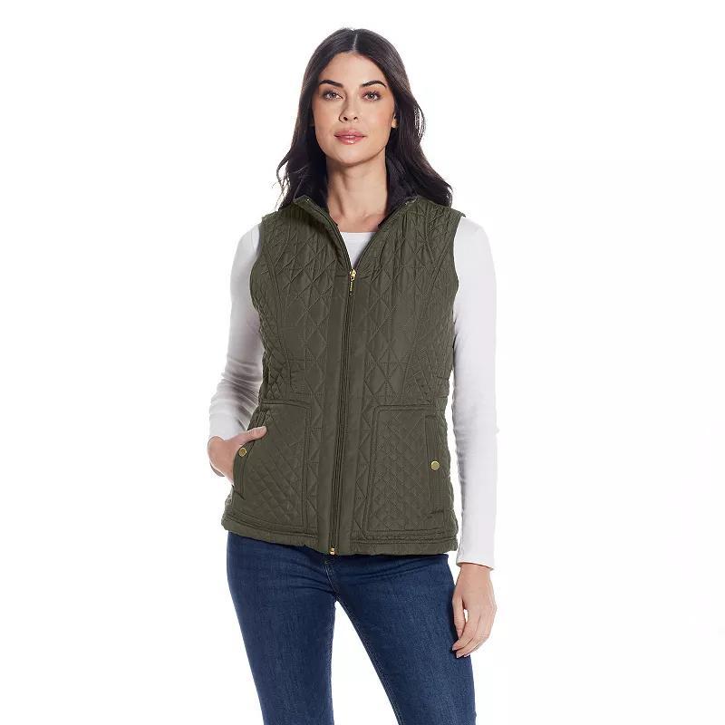 Womens Weathercast Multi Quilted Plush Lined Vest Product Image