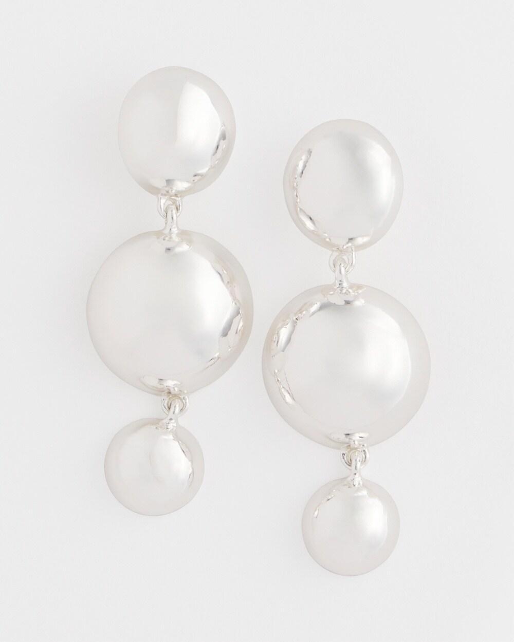 Silver Drop Clip-On Earrings Product Image