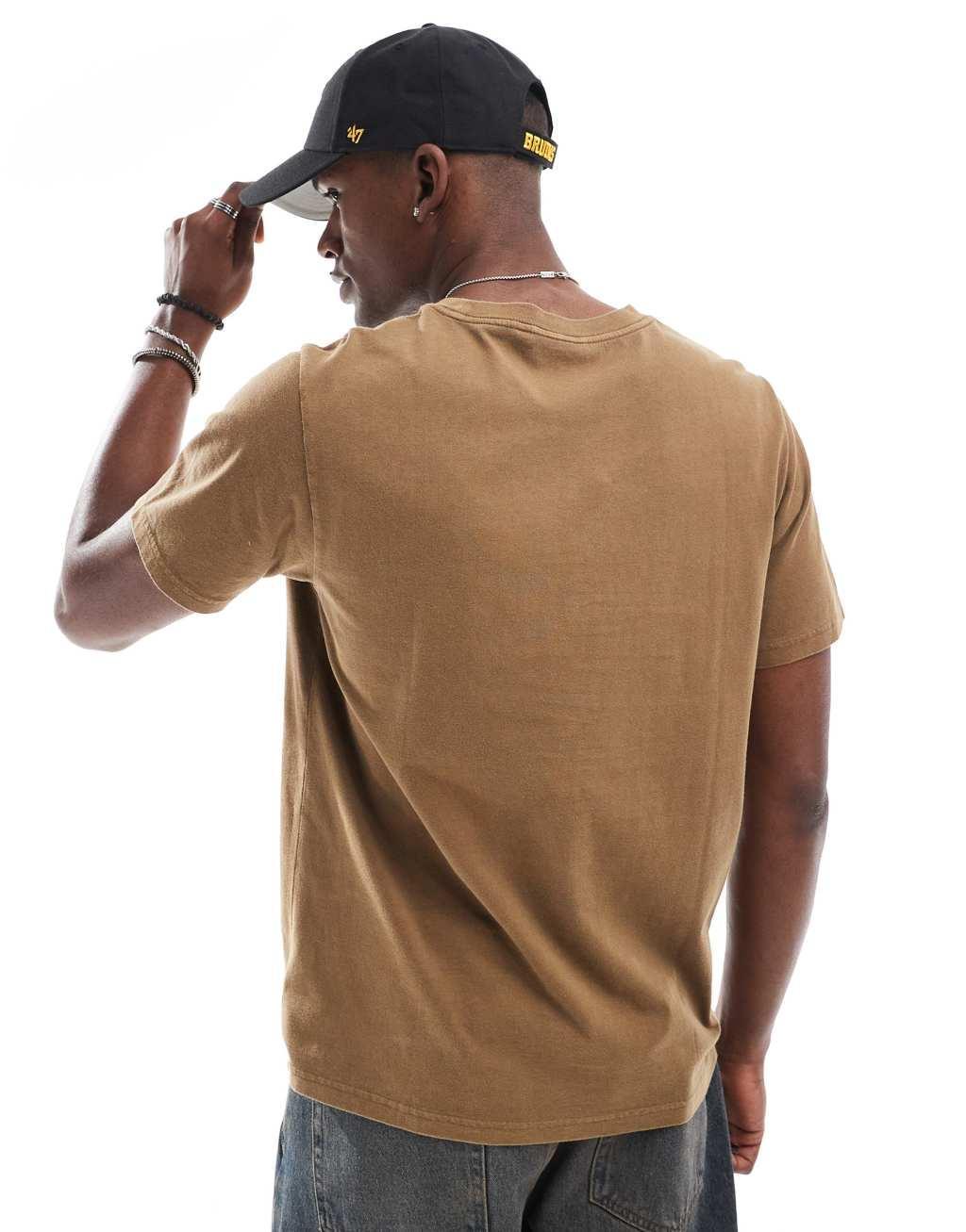 Weekday t-shirt in light brown wash Product Image