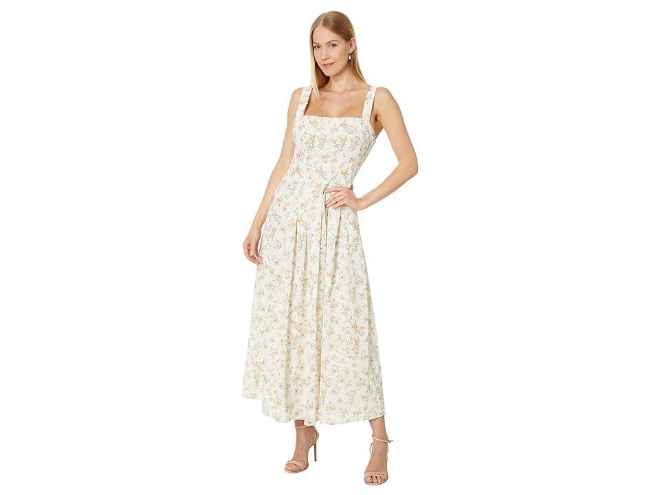 en saison Hayley Midi Dress (Peach Print) Women's Dress Product Image