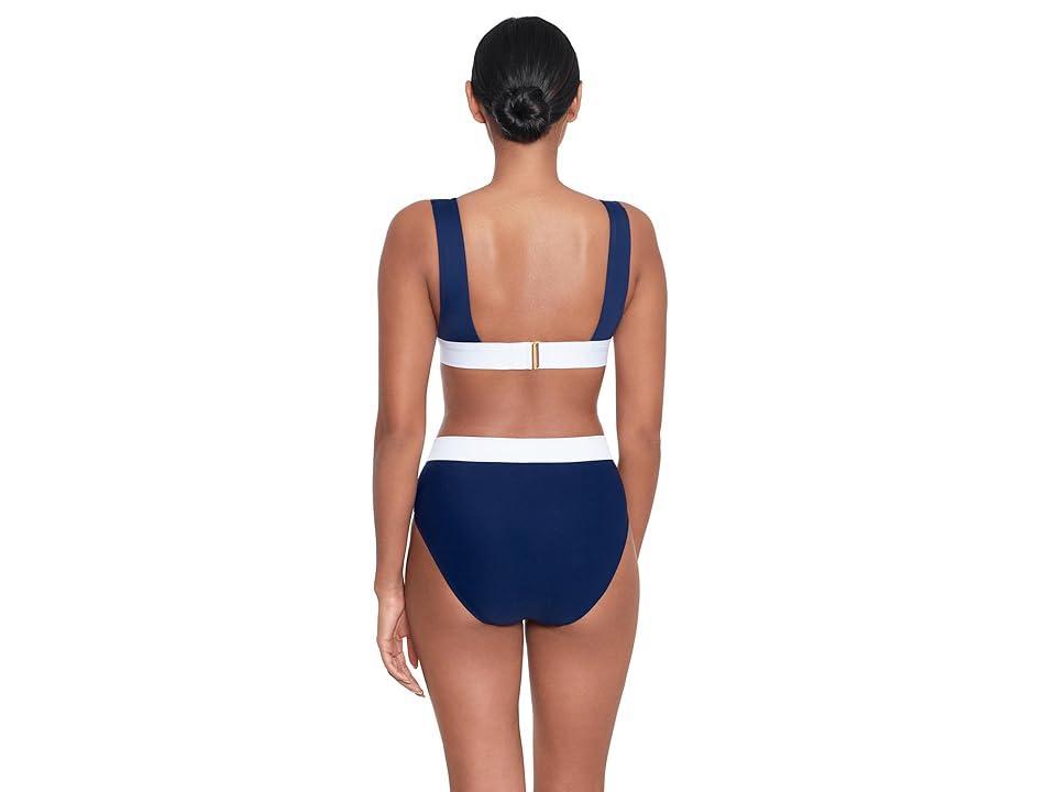 LAUREN Ralph Lauren Bel Air Banded High Waist Bikini Bottom Women's Swimwear Product Image