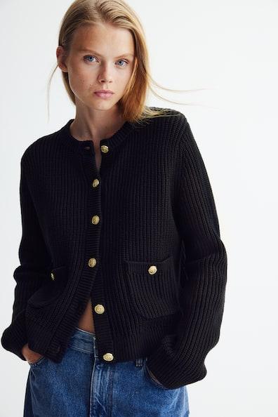 Rib-Knit Cardigan Product Image