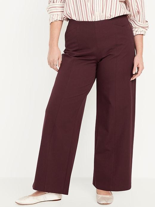 High-Waisted Pull-On Pixie Wide-Leg Pants Product Image