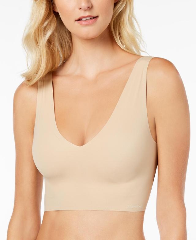 Calvin Klein Invisibles Comfort Lightly Lined V-Neck Bralette QF4708, Womens Product Image