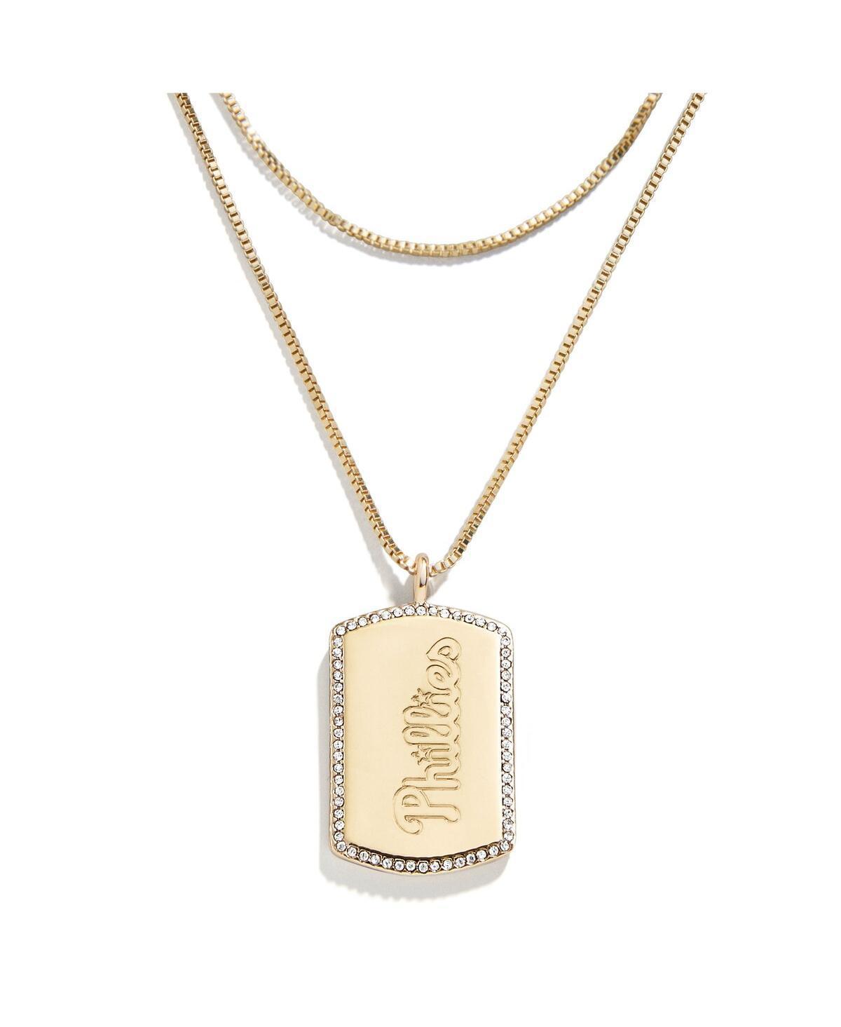 Womens Wear by Erin Andrews x Baublebar Philadelphia Phillies Dog Tag Necklace Product Image