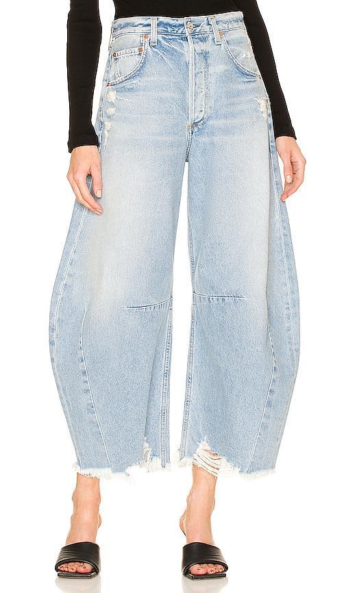 Womens Horseshoe Wide-Leg Jeans Product Image