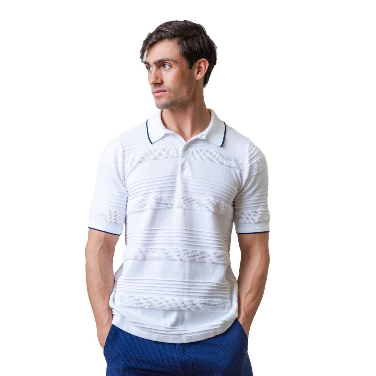 Hope & Henry Mens Short Sleeve Sweater Polo Product Image