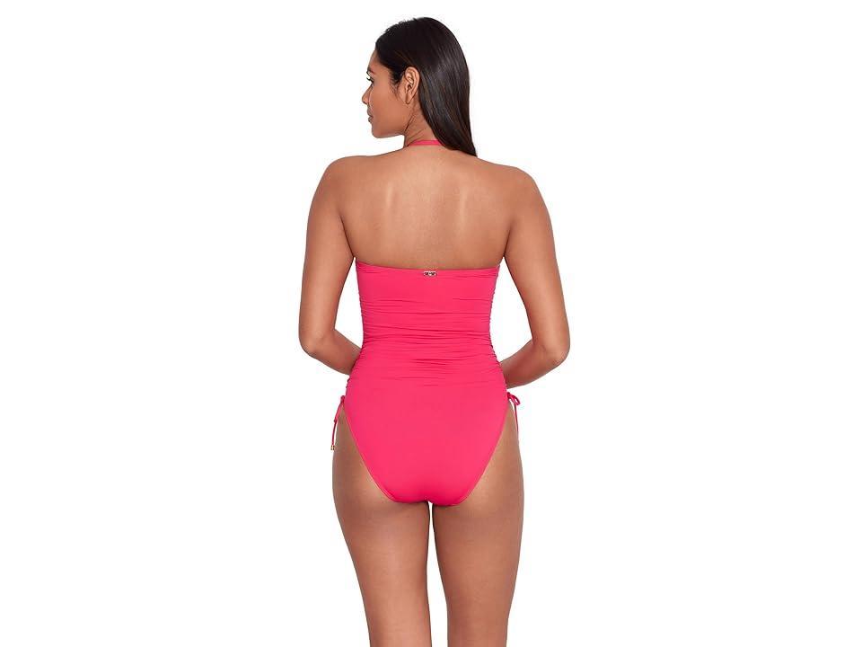 LAUREN Ralph Lauren Beach Club Solids Ruched Strapless One Piece Women's Swimsuits One Piece Product Image