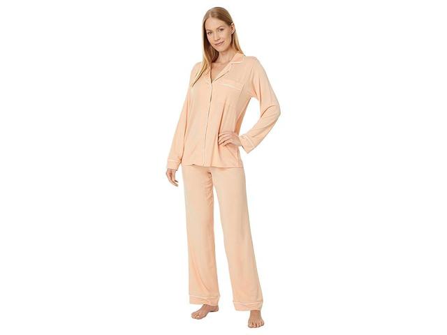 Eberjey Gisele Long Pj Set Forest Green/Ivory M Product Image