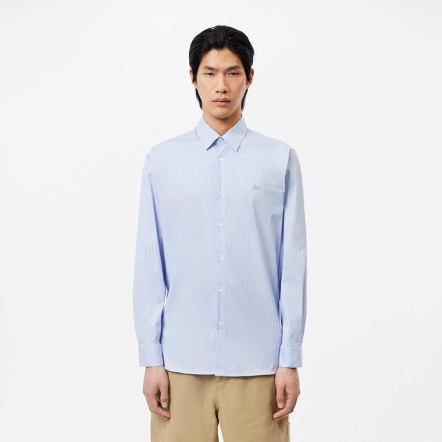 Slim Fit Striped Stretch Poplin Shirt Product Image