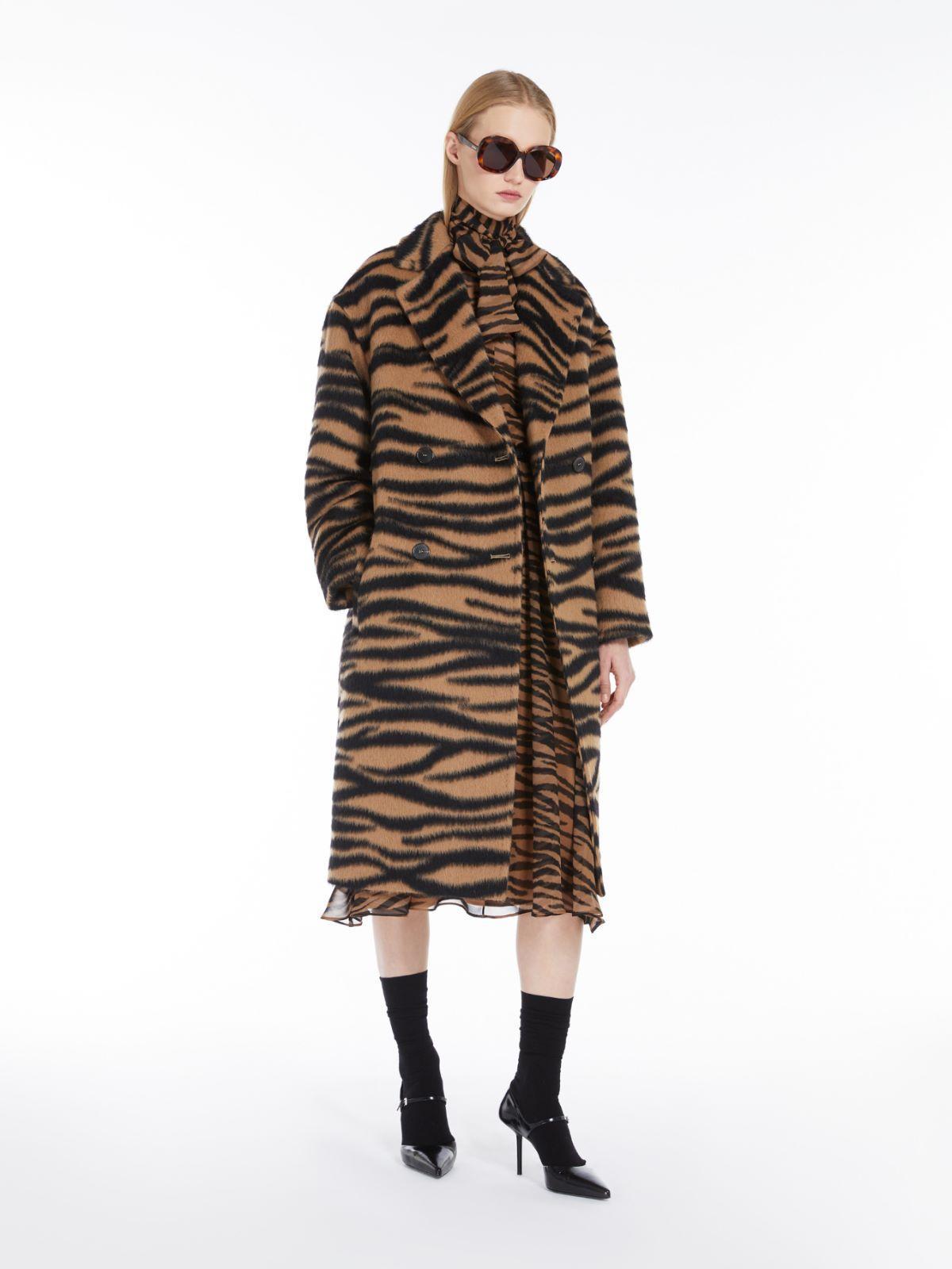 MAX MARA Jacquard Alpaca And Wool Coat In Multi Product Image