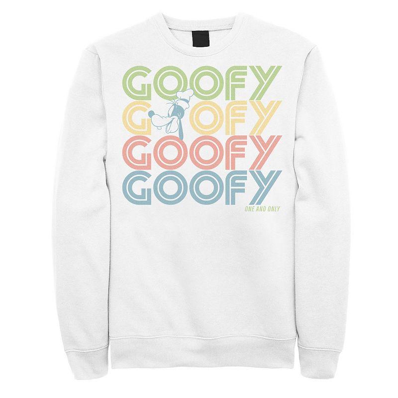 Disneys Goofy Head Portrait Name Stack Mens Sweatshirt Product Image