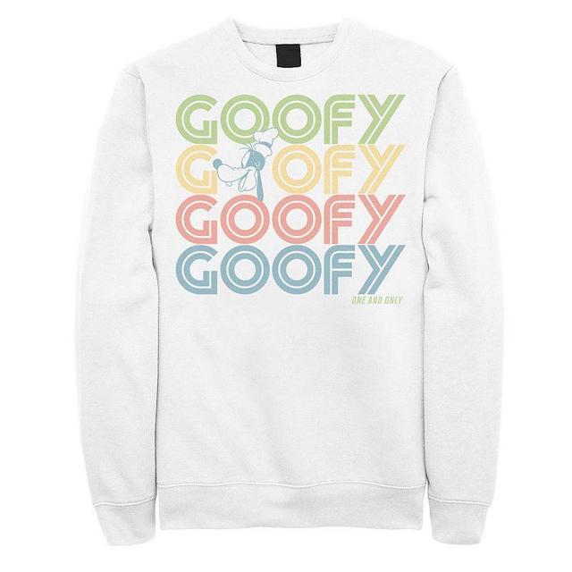 Disneys Goofy Head Portrait Name Stack Mens Sweatshirt Product Image