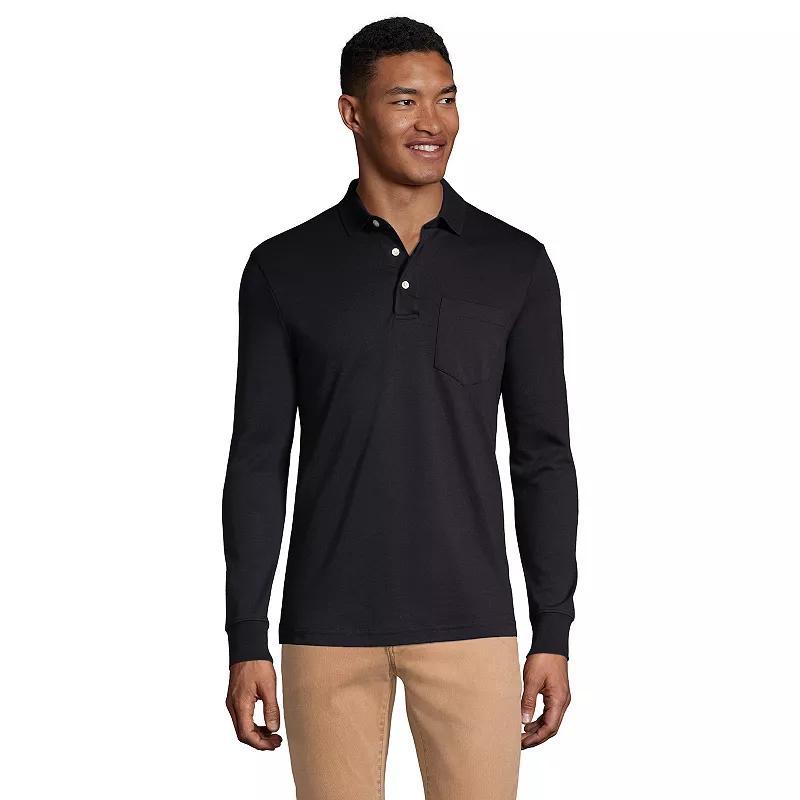 Big & Tall Lands End Super Soft Classic-Fit Supima Pocket Polo, Mens Product Image