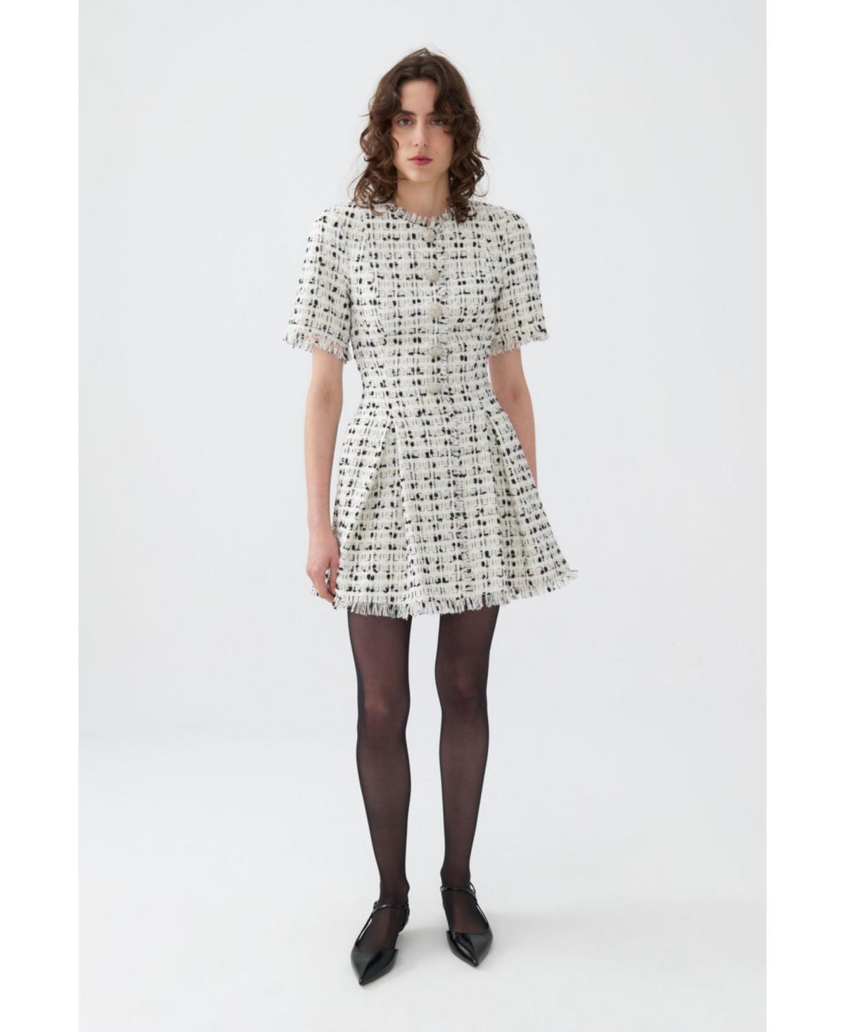 Nocturne Womens Tweed Mini Dress Product Image