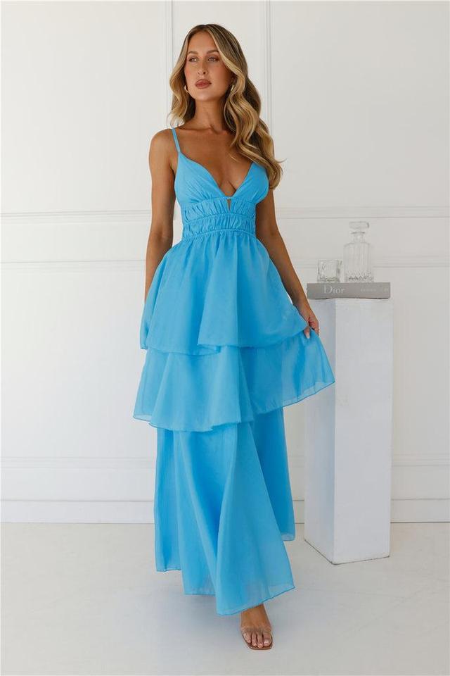 One True Love Maxi Dress Blue Product Image