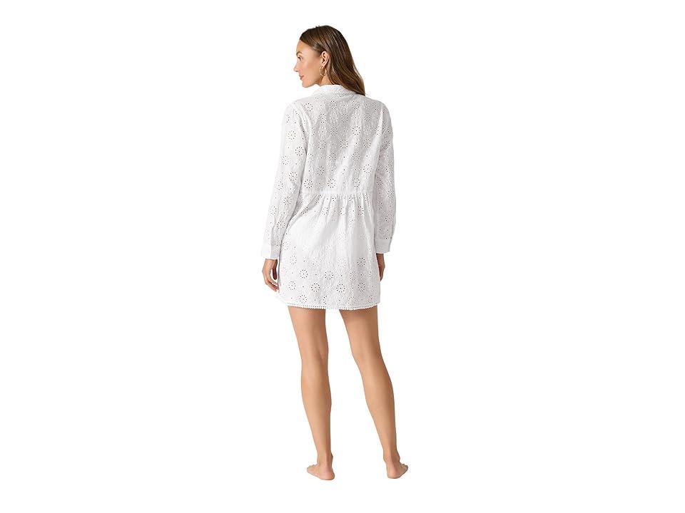 Tommy Bahama Harbour Eyelet Boyfriend Shirt Women's Clothing Product Image