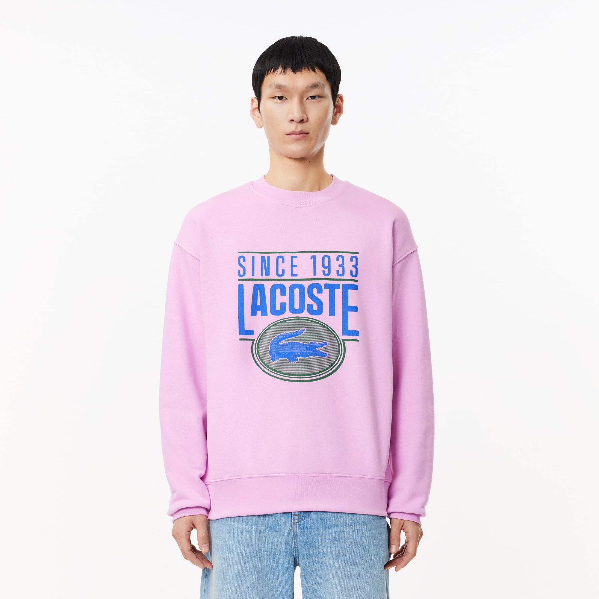 Loose Fit Printed Fleece Sweatshirt Product Image