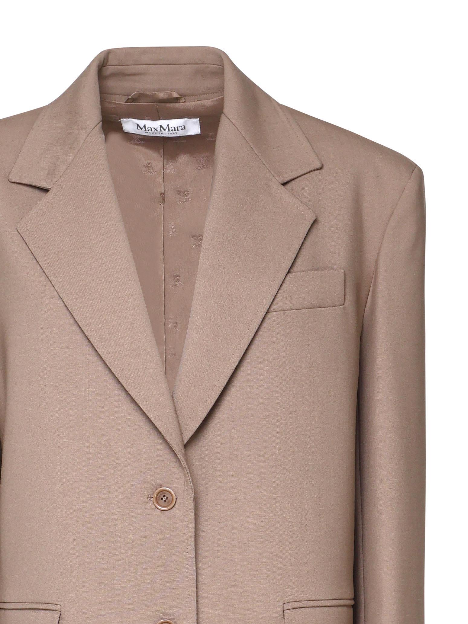 Suez Blazer In Virgin Wool In Nut Product Image