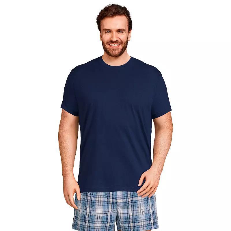 Big & Tall Lands End Crewneck 3-Pack Undershirt Tees, Mens Product Image