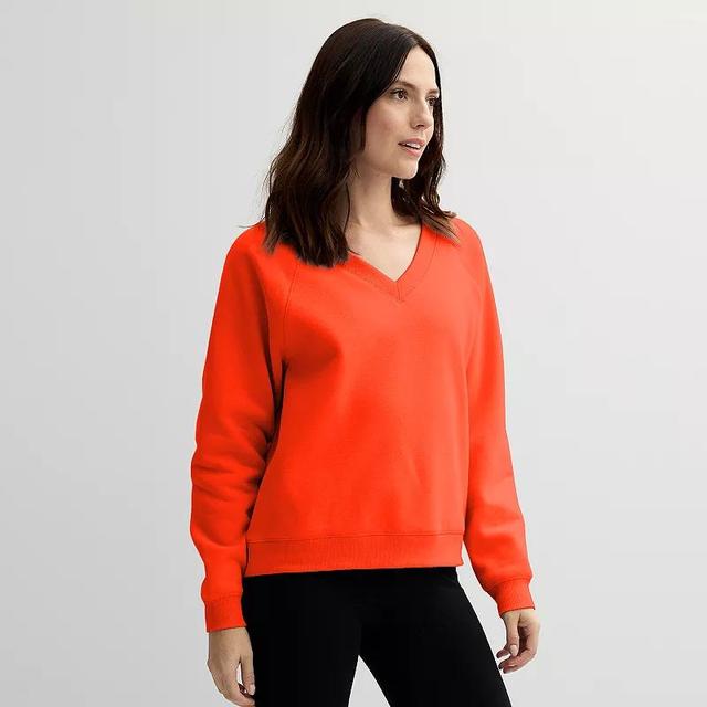 Womens Sonoma Goods For Life V-Neck Sweatshirt Product Image