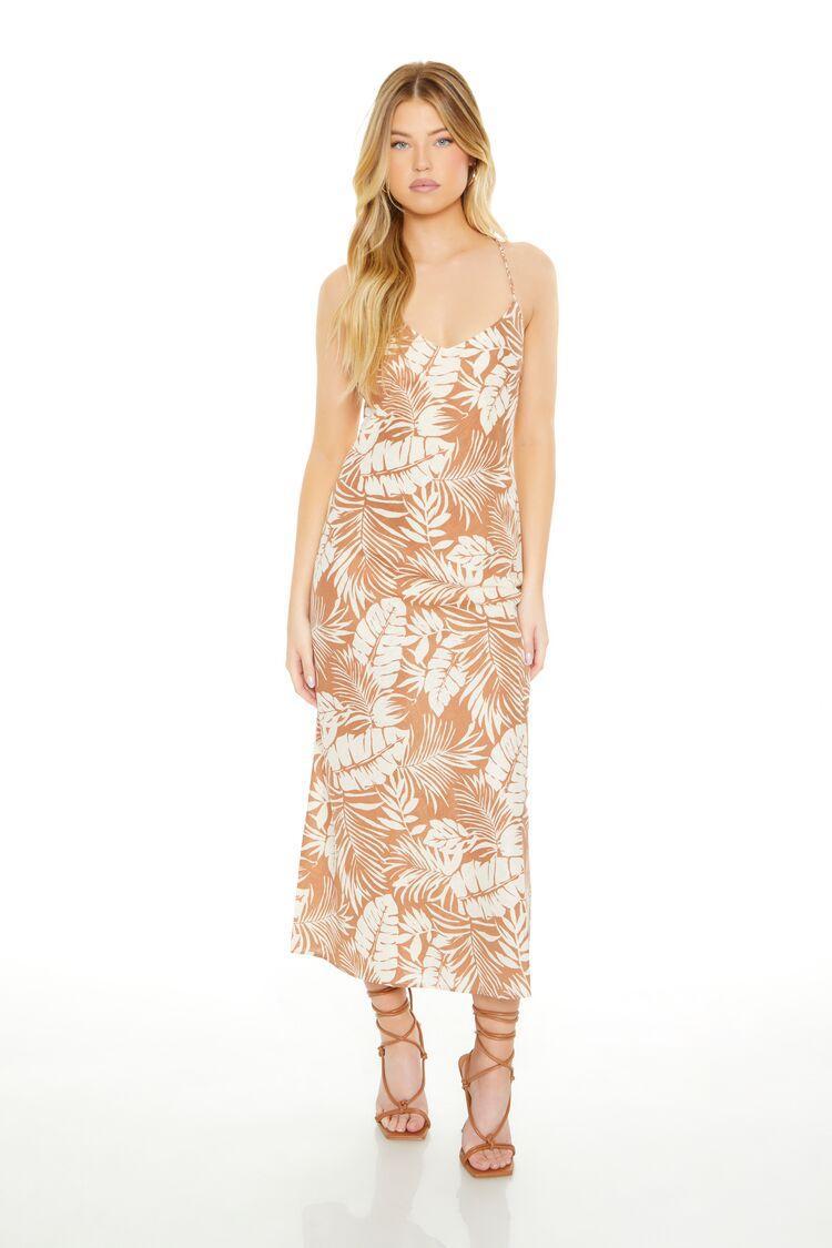 Tropical Leaf Print Maxi Dress | Forever 21 Product Image