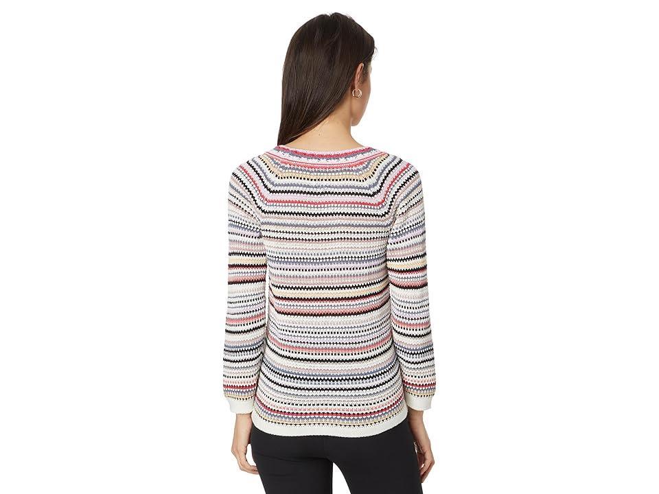 NIC+ZOE Crochet Crush Sweater Multi) Women's Sweater Product Image