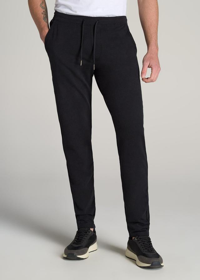 Microsanded French Terry Sweatpants for Tall Men in Black Male Product Image