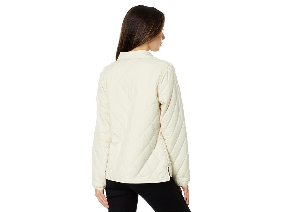 L.L.Bean Petite Cozy Quilted Jacket (Bleached Canvas) Women's Clothing Product Image