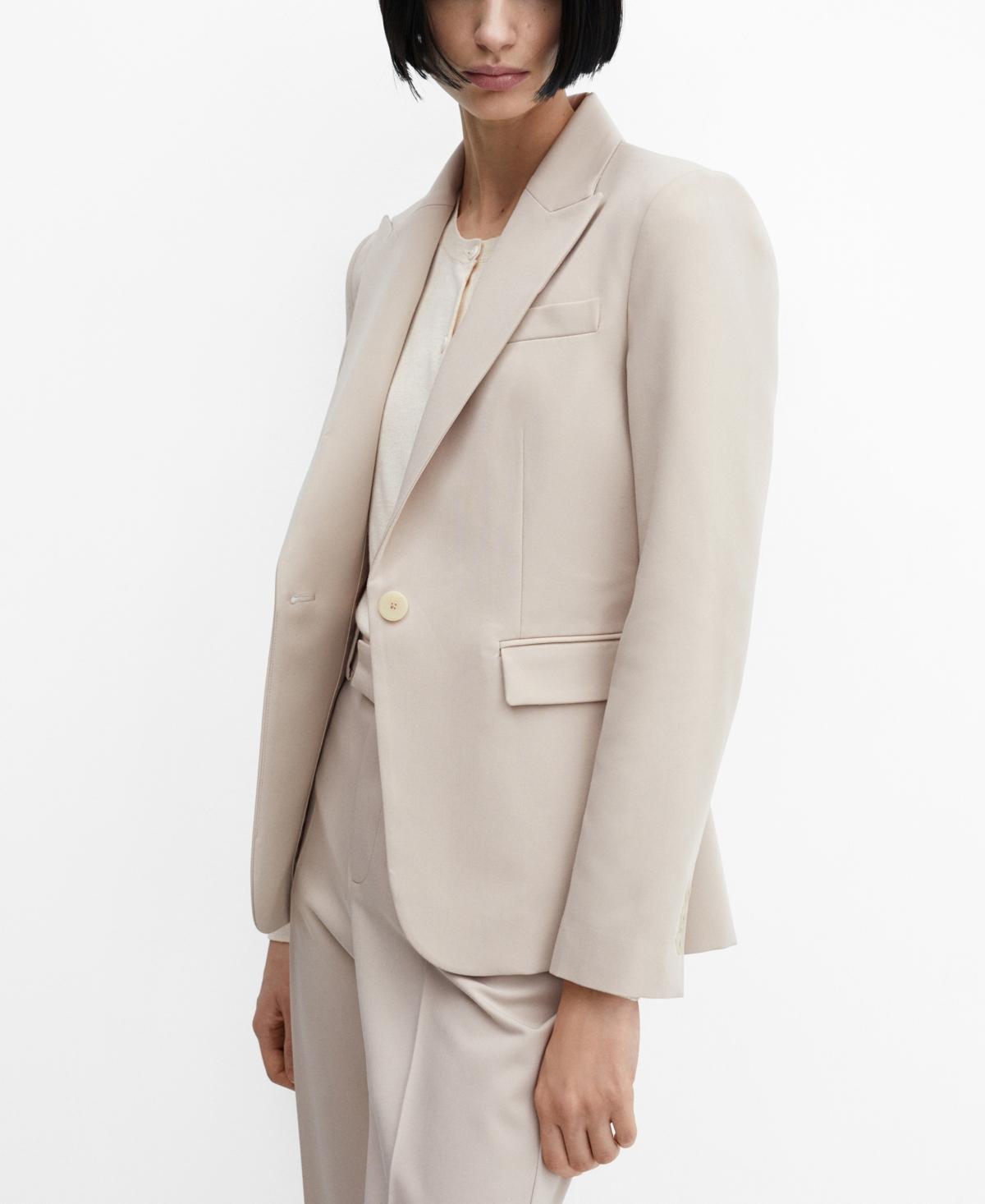 Mango Womens Fitted Suit Blazer Product Image