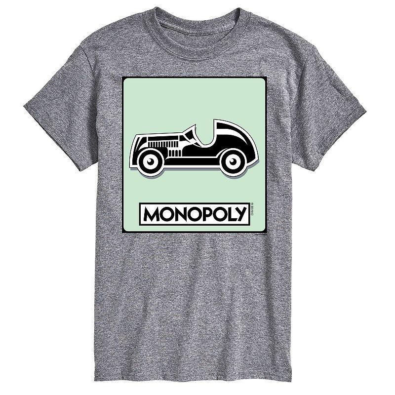 Big & Tall Monopoly Car Game Token Graphic Tee, Mens Med Grey Product Image