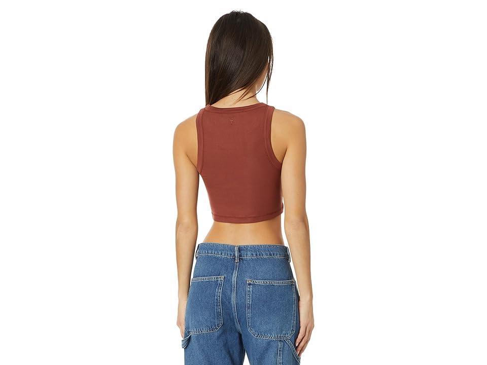 AllSaints Rina Cropped Tank (Brunette ) Women's Clothing Product Image