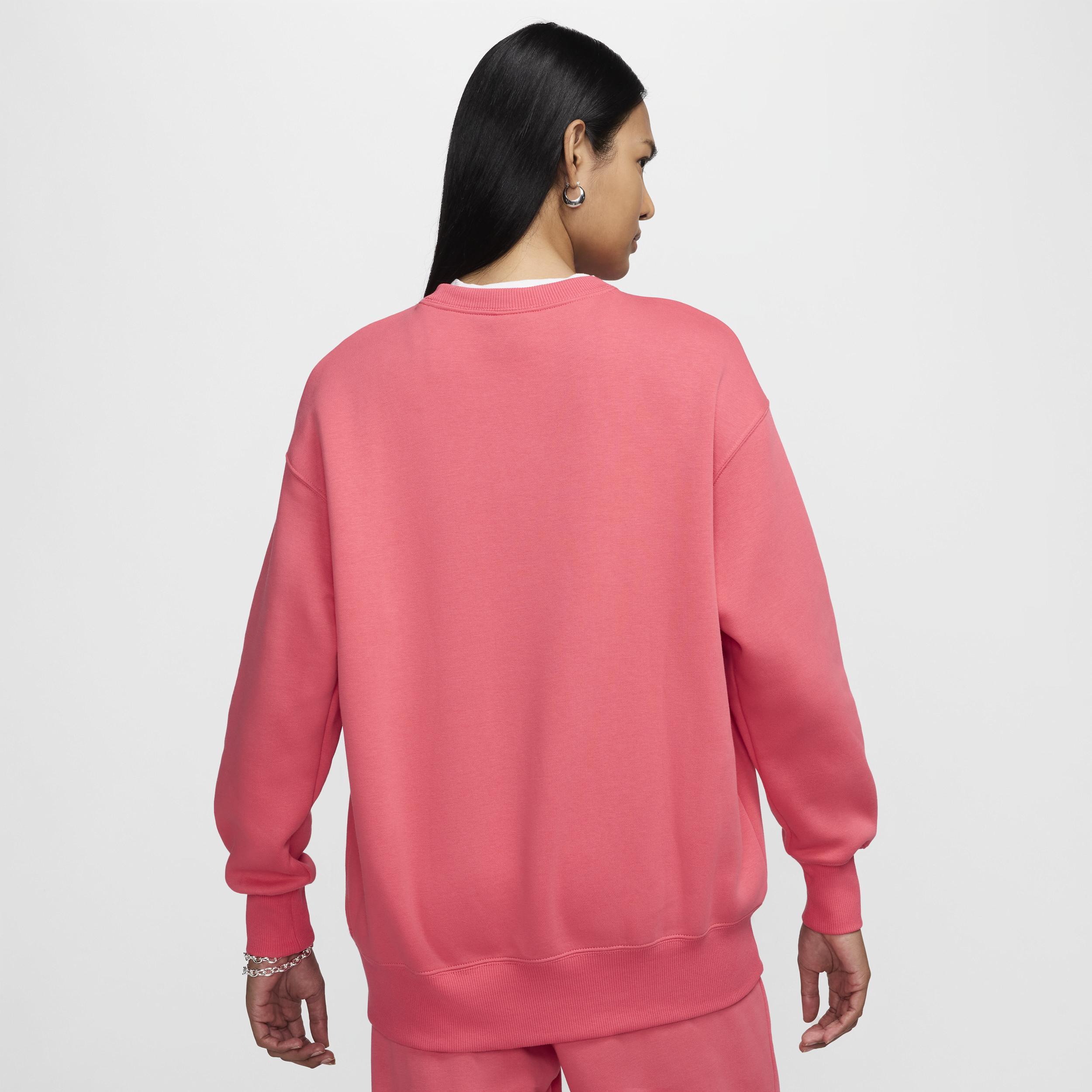 Nike Womens Phoenix OS Fleece Crew - Aster Pink/Sail Product Image